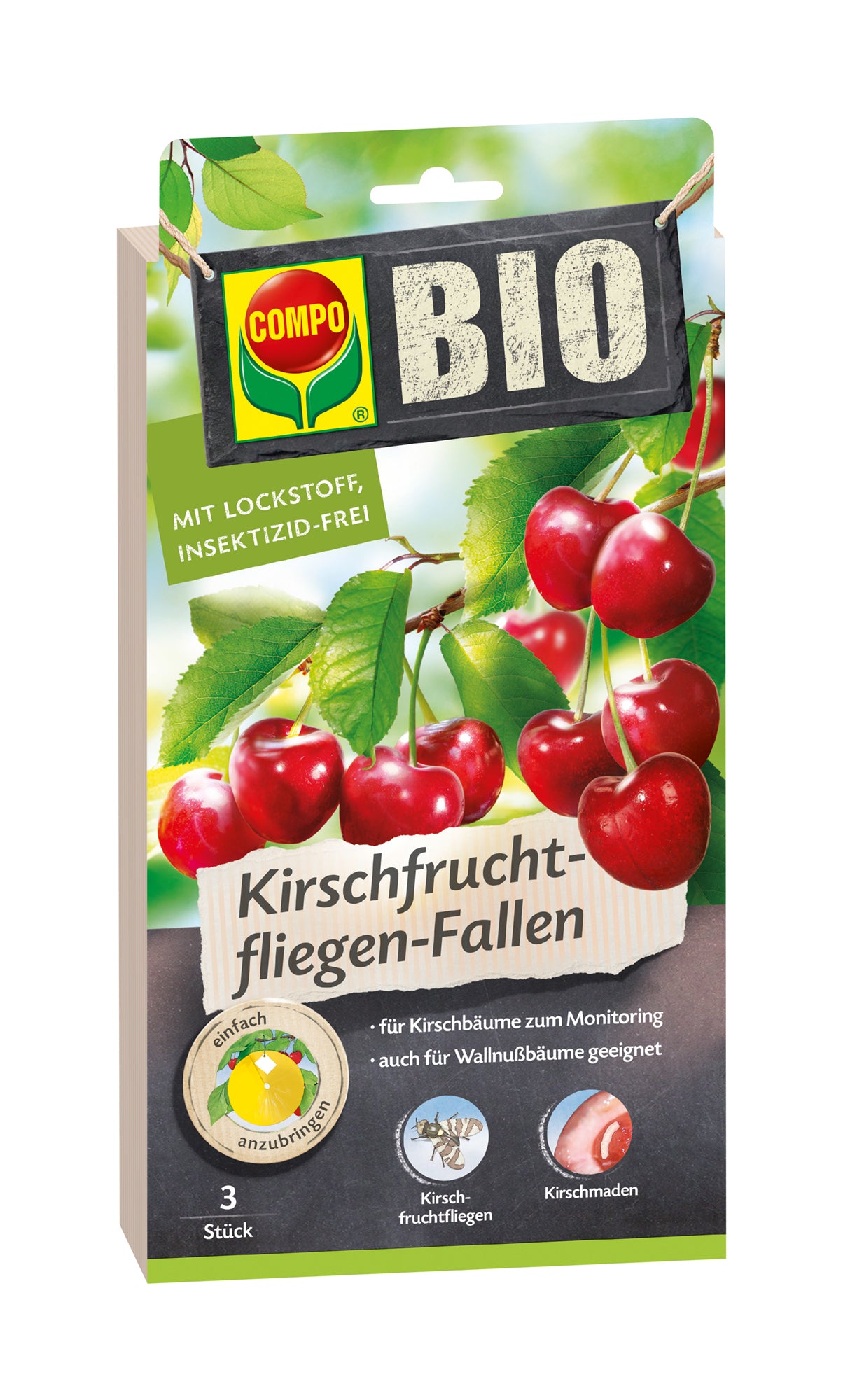 Compo BIO Kirschfruchtfliegen-Fallen (3 Stück)