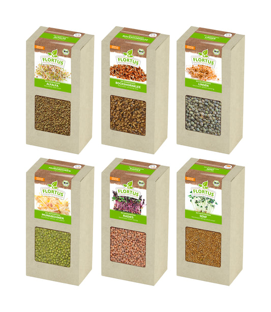  BIO Keimsprossen Set "Für Salat" Mit 6 Sorten (1,2 Kg)