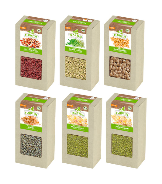  BIO Keimsprossen Set "Hülsenfrüchte" Mit 5 Sorten (1,2 Kg)