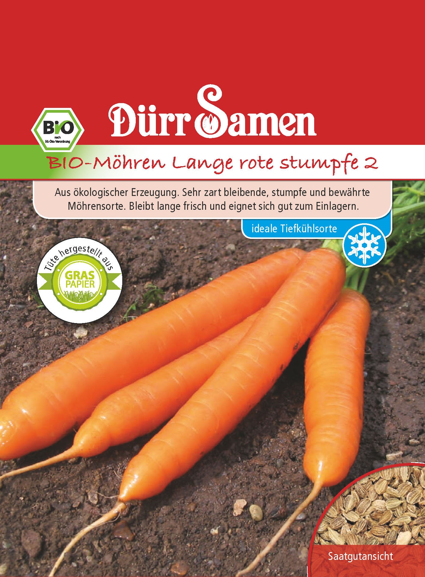  BIO Möhren Lange Rote Stumpfe