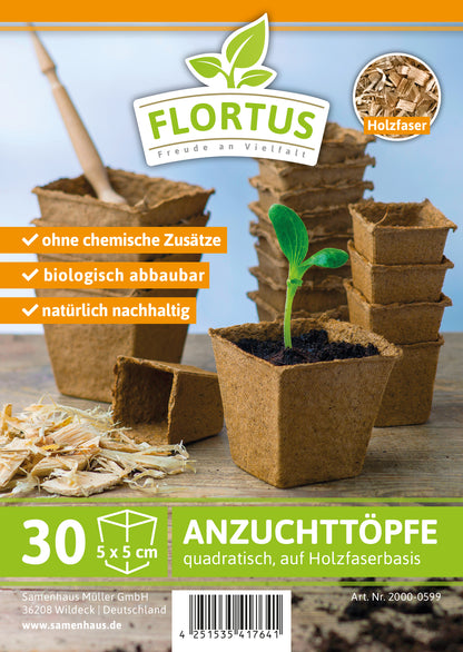  5 X 5 Cm Anzuchttopf Quadratisch Auf Holzfaser Basis