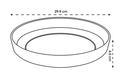  Untersetzer 29,9 Cm Für 40 Cm Blumentopf Rund Anthrazit