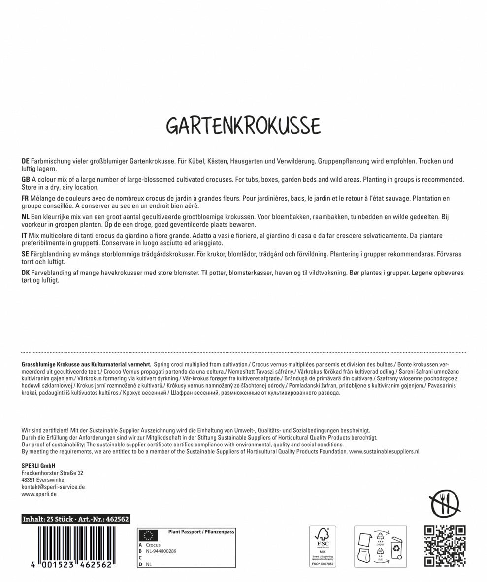  Gartenkrokus Mix (25 Stück)