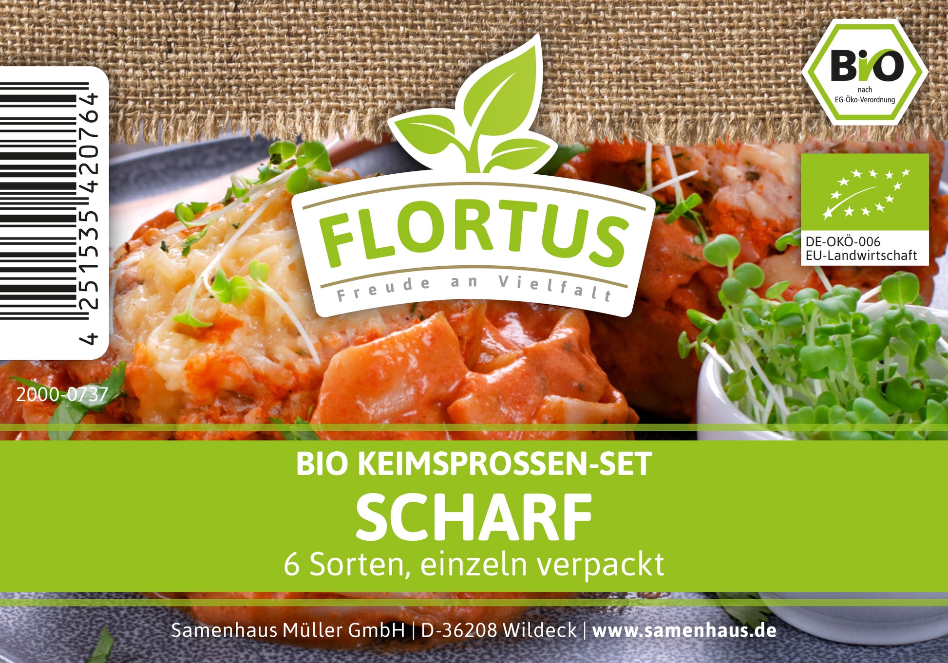  BIO Keimsprossen Set Scharf (6 Sorten)