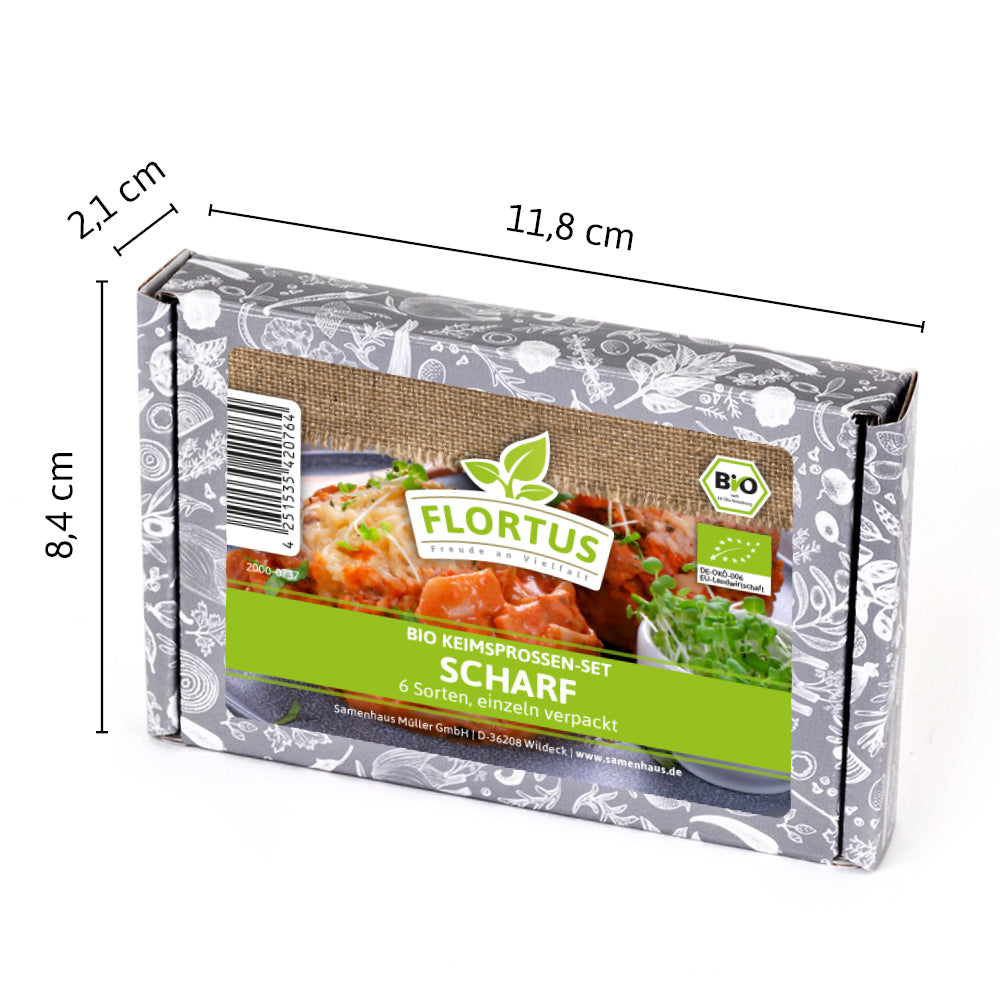  BIO Keimsprossen Set Scharf (6 Sorten)