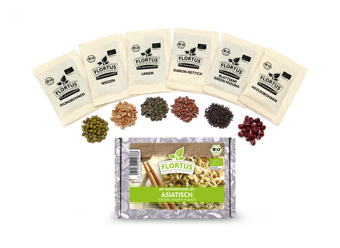  BIO Keimsprossen Set Asiatisch (6 Sorten)