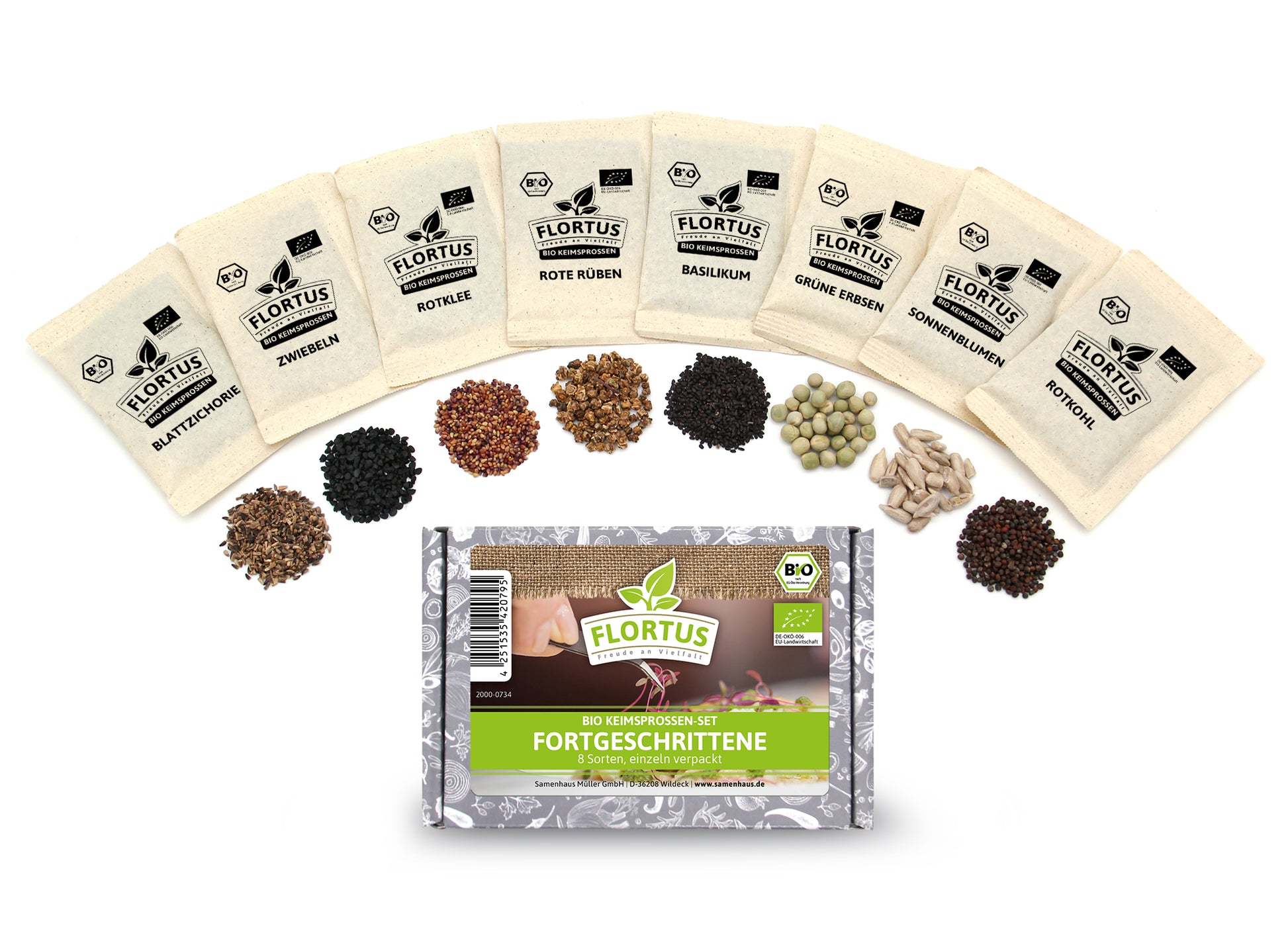  BIO Keimsprossen Set Fortgeschrittene (8 Sorten)