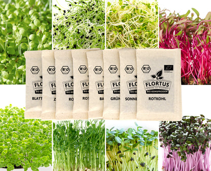  BIO Keimsprossen Set Fortgeschrittene (8 Sorten)