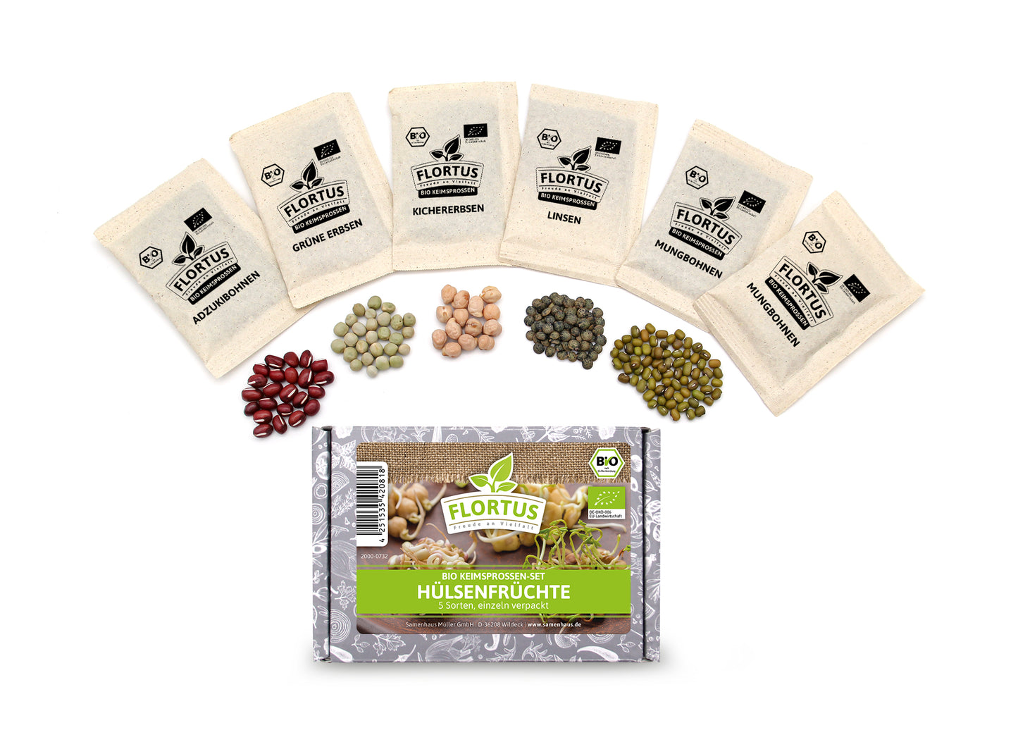  BIO Keimsprossen Set Hülsenfrüchte (6 Sorten)