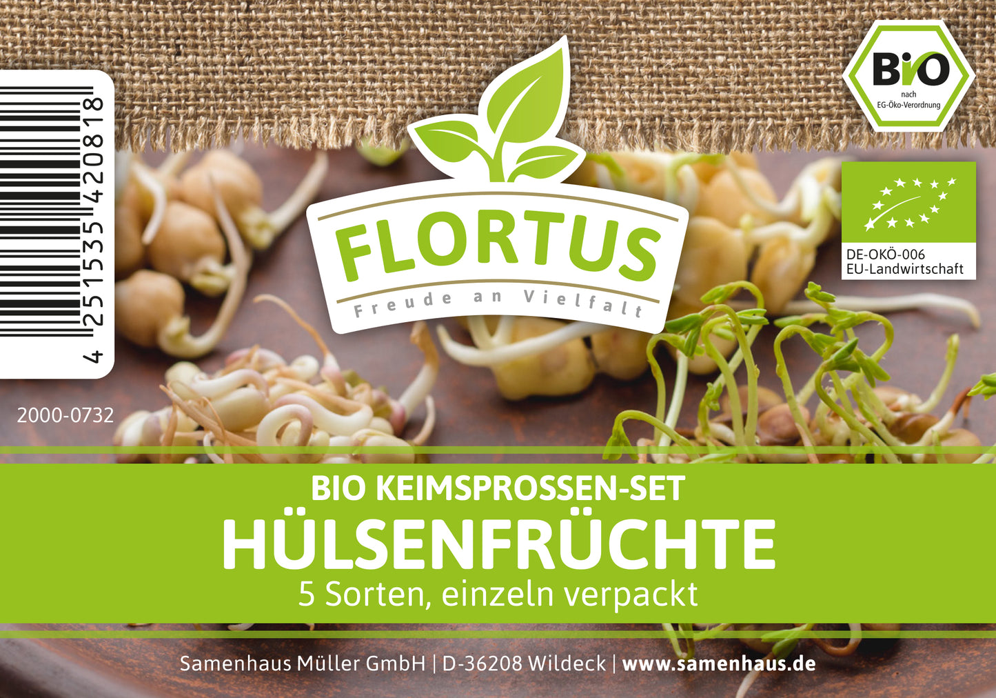  BIO Keimsprossen Set Hülsenfrüchte (6 Sorten)