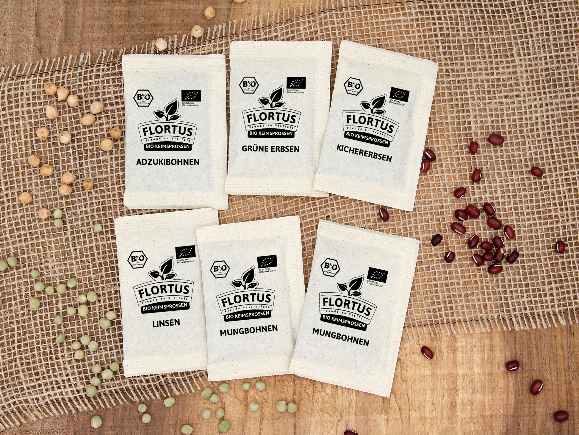  BIO Keimsprossen Set Hülsenfrüchte (6 Sorten)