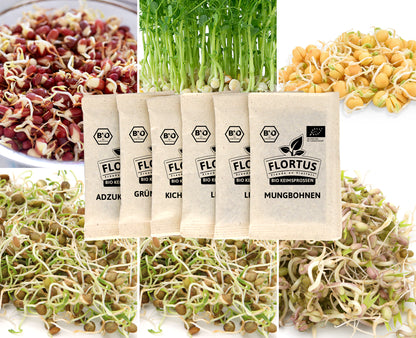  BIO Keimsprossen Set Hülsenfrüchte (6 Sorten)