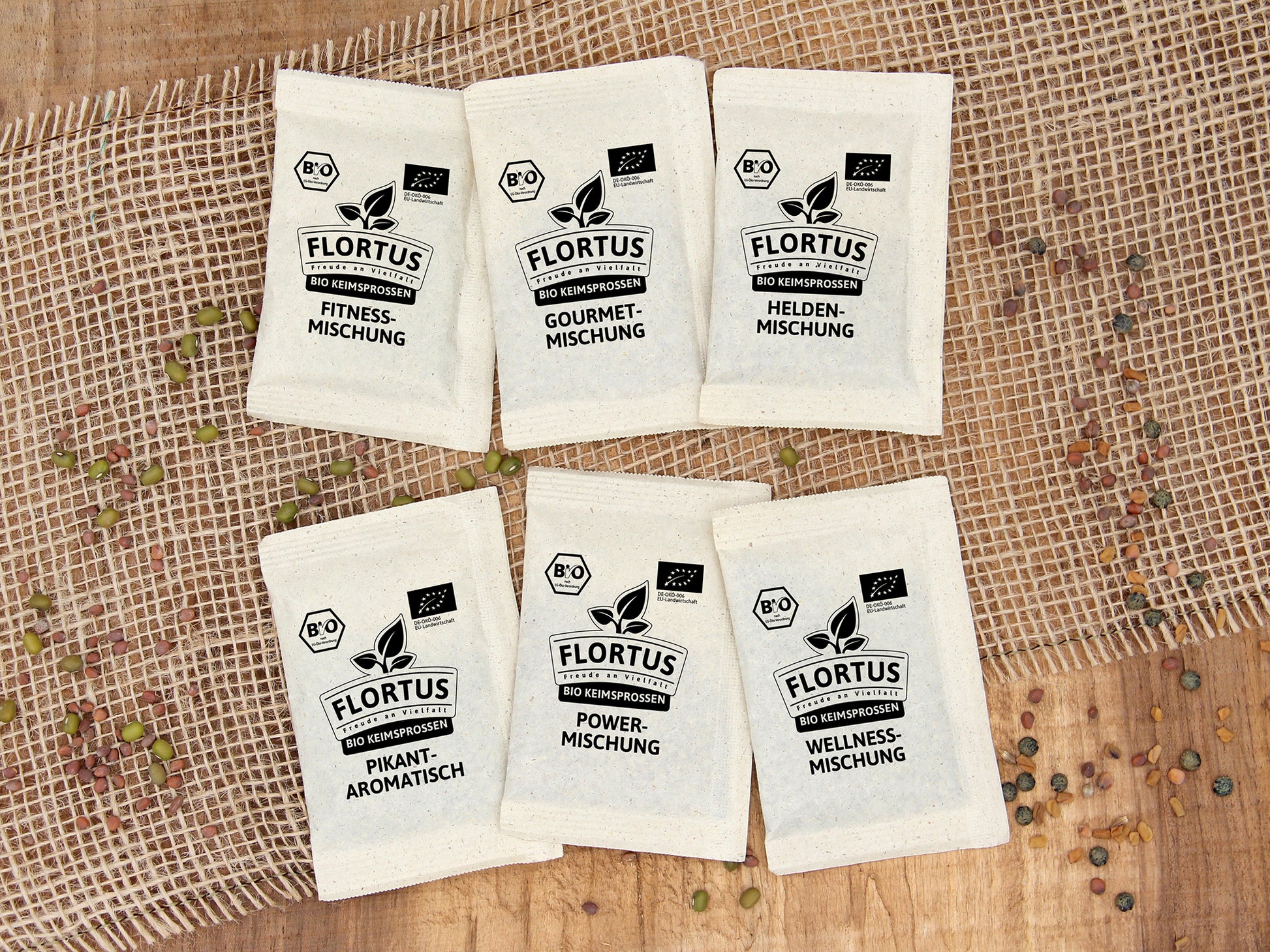  BIO Keimsprossen Set Mischungen (6 Sorten)