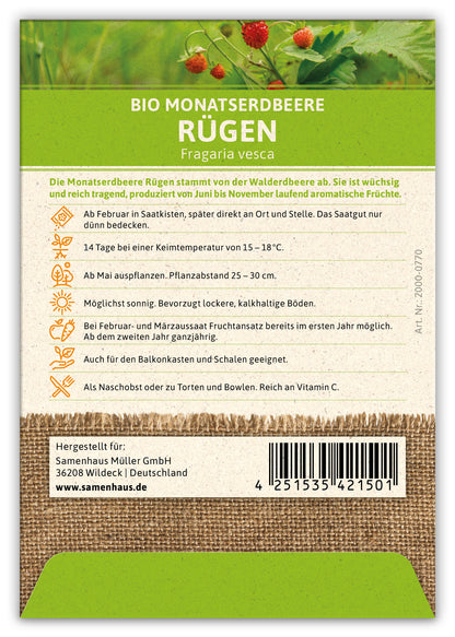  BIO Monatserdbeere Rügen