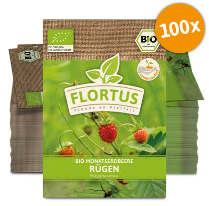  BIO Monatserdbeere Rügen (100 Tütchen)