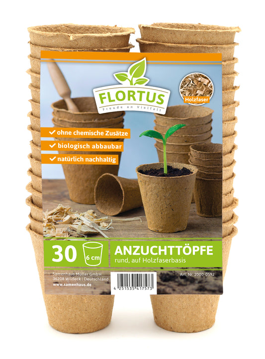  6 Cm Anzuchttopf Rund Auf Holzfaser Basis