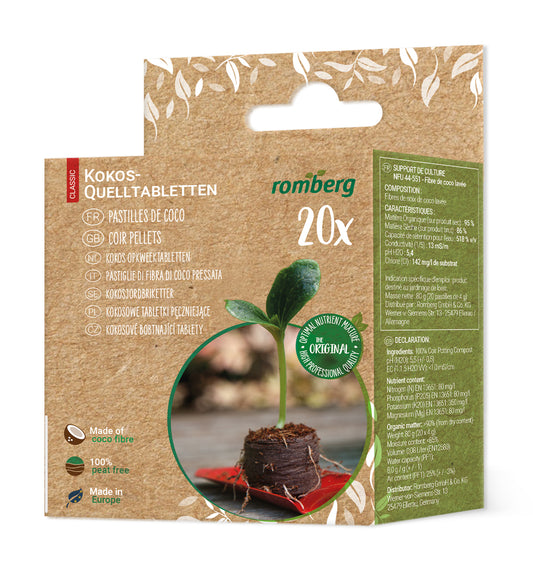  36 Mm Kokos Quelltabletten (20 Stück Im Karton)