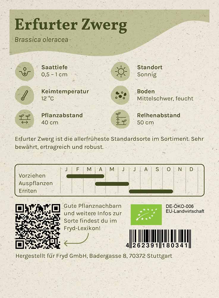  Fryd BIO Blumenkohl Erfurter Zwerg