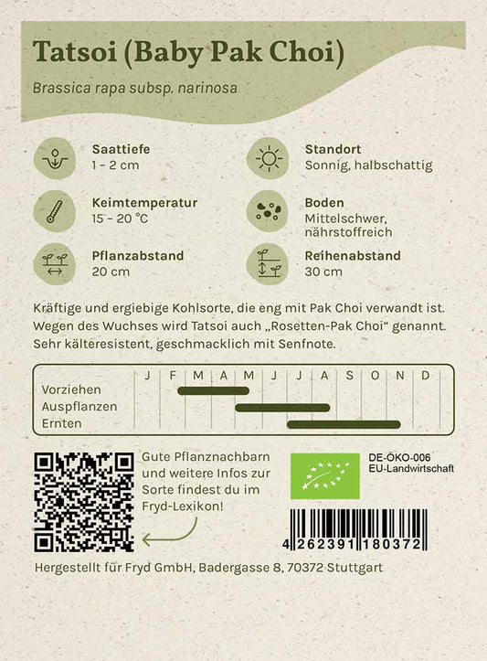  Fryd BIO Tatsoi Rosetten-Pak Choi