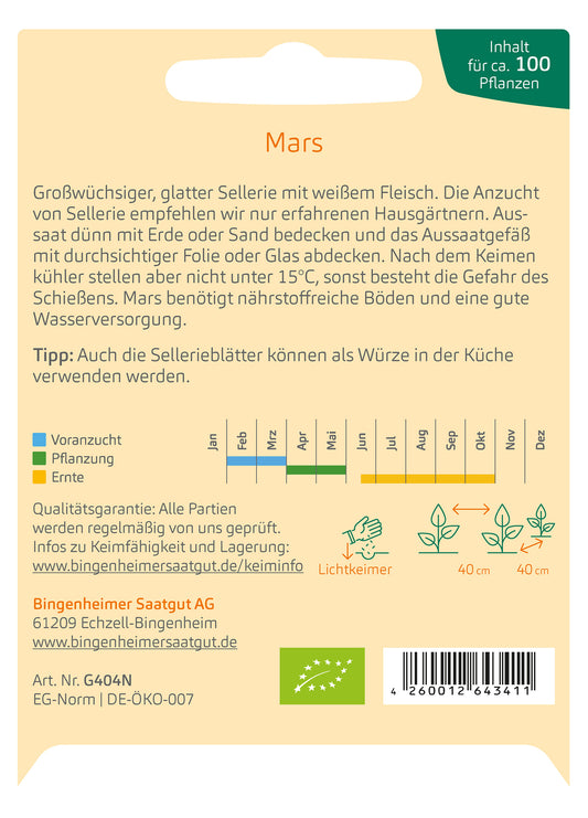  BIO Knollensellerie Mars