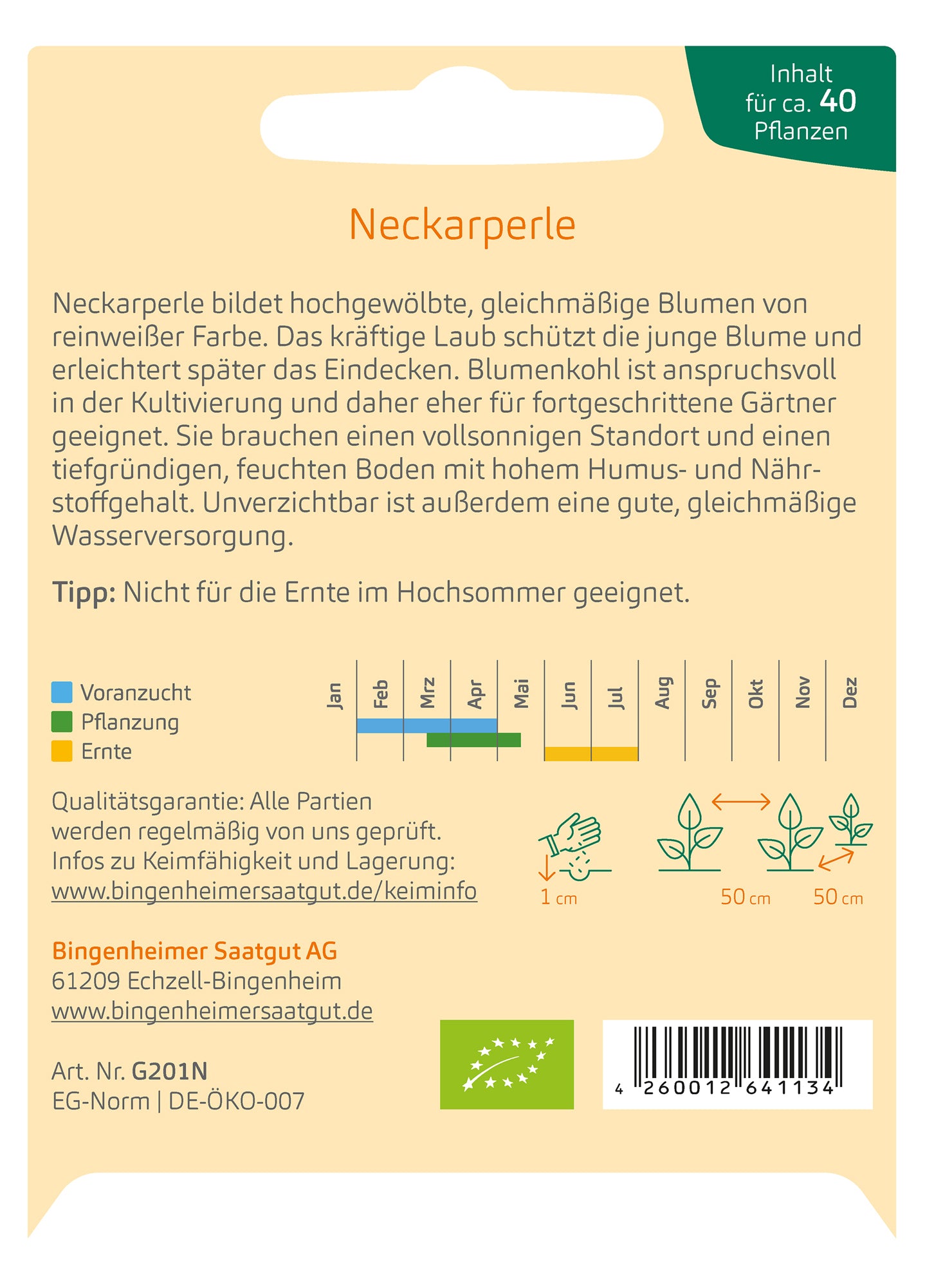  BIO Blumenkohl Neckarperle