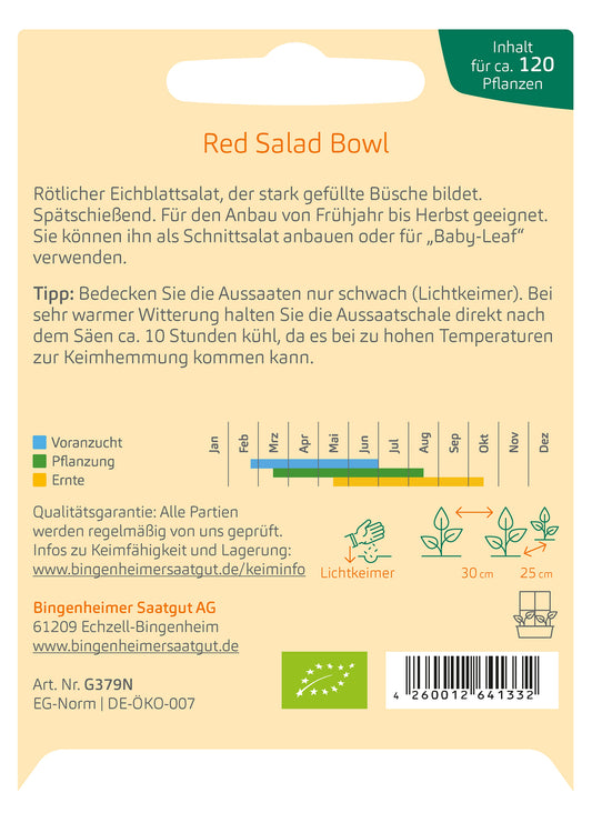  BIO Pflücksalat Red S. Bowl