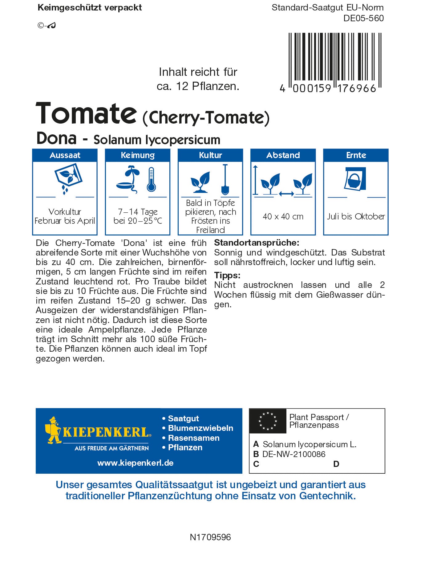  Cherry-Tomate Dona F1 [MHD 01/2026]