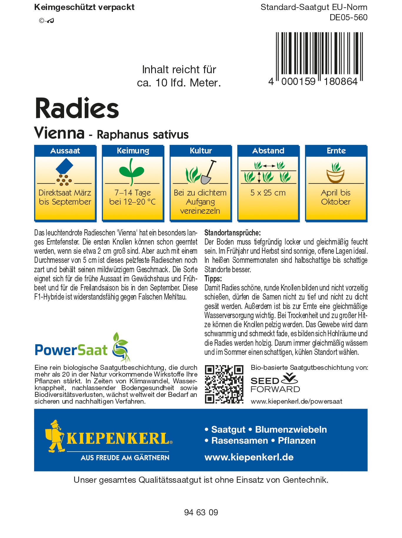  Radieschen Vienna F1 PowerSaat [MHD 01/2026]