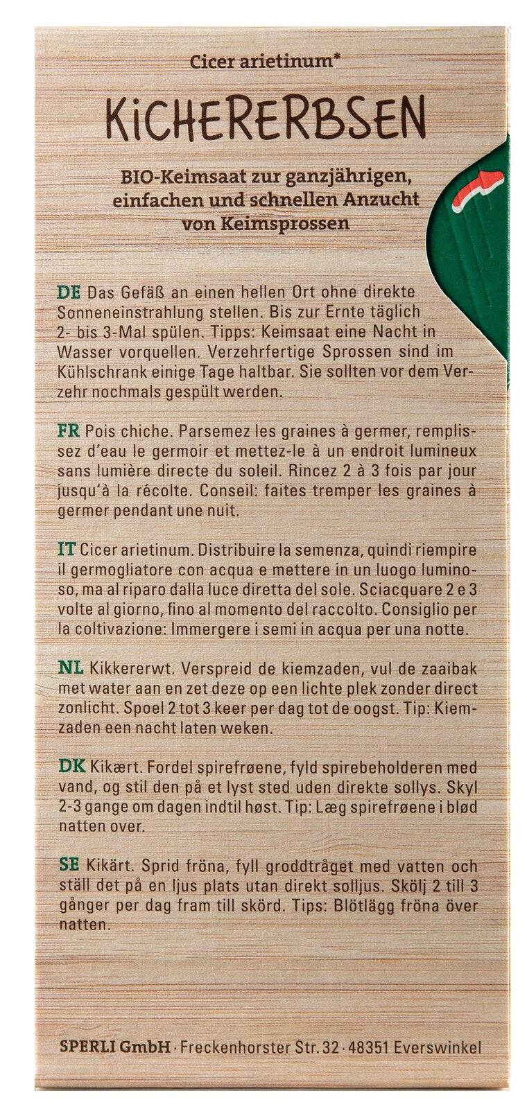  BIO Keimsprossen-Saat Kichererbse [MHD 01/2026]