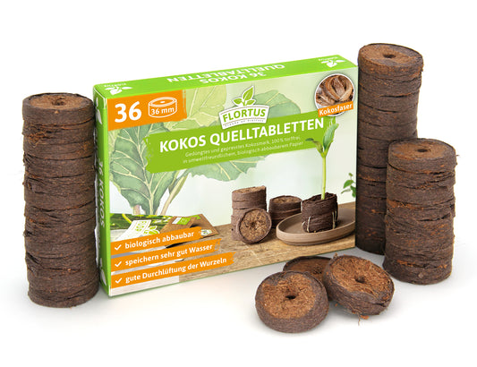  36 Mm Kokos Quelltabletten