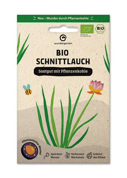  BIO Saatgut Mit Pflanzenkohle-Mantel Schnittlauch
