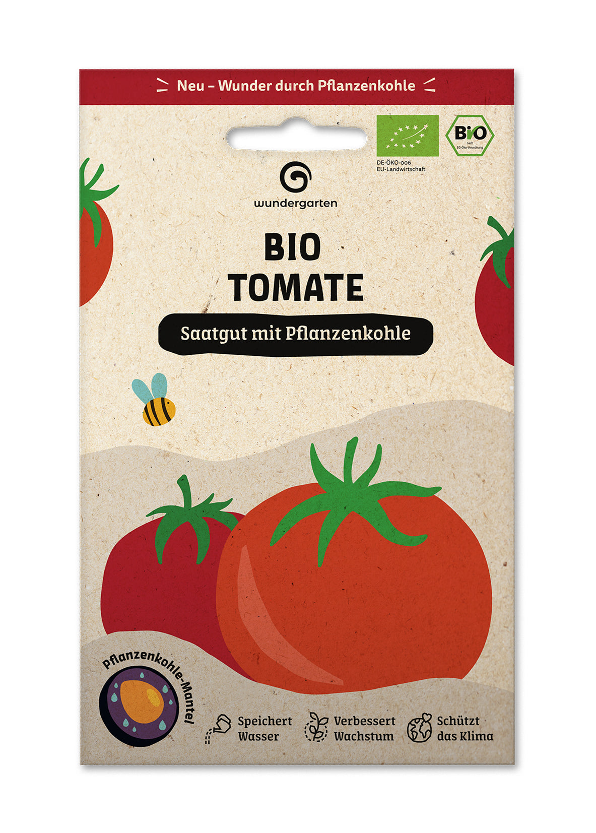  BIO Saatgut Mit Pflanzenkohle-Mantel Strauchtomate