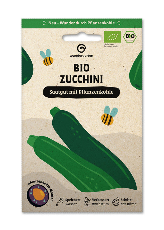  BIO Saatgut Mit Pflanzenkohle-Mantel Zucchini