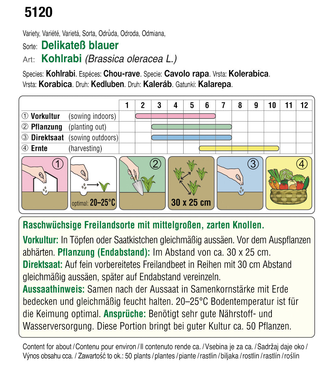  BIO Kohlrabi Delikateß Blau [MHD 12/2025]