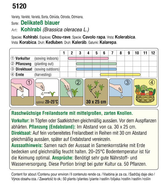  BIO Kohlrabi Delikateß Blau [MHD 12/2025]