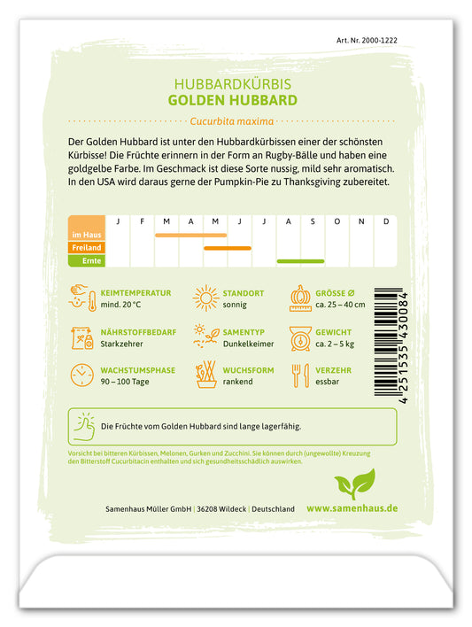  Hubbardkürbis Golden Hubbard