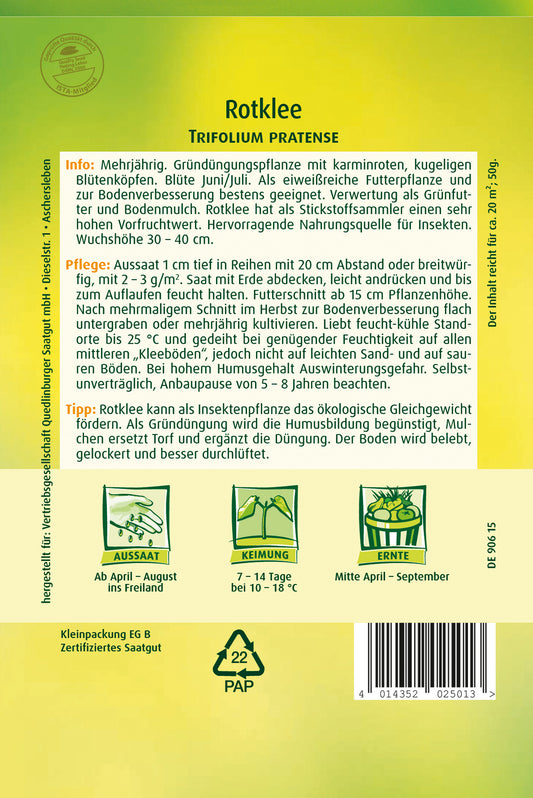  Rotklee Mehrjährig (50 G)