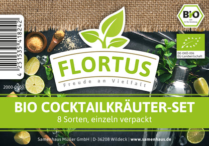 Anzuchtset BIO Cocktailkräuter (Gewächshaus, BIO Anzucht- & Kräutererde (5 L) & BIO Kräuter)