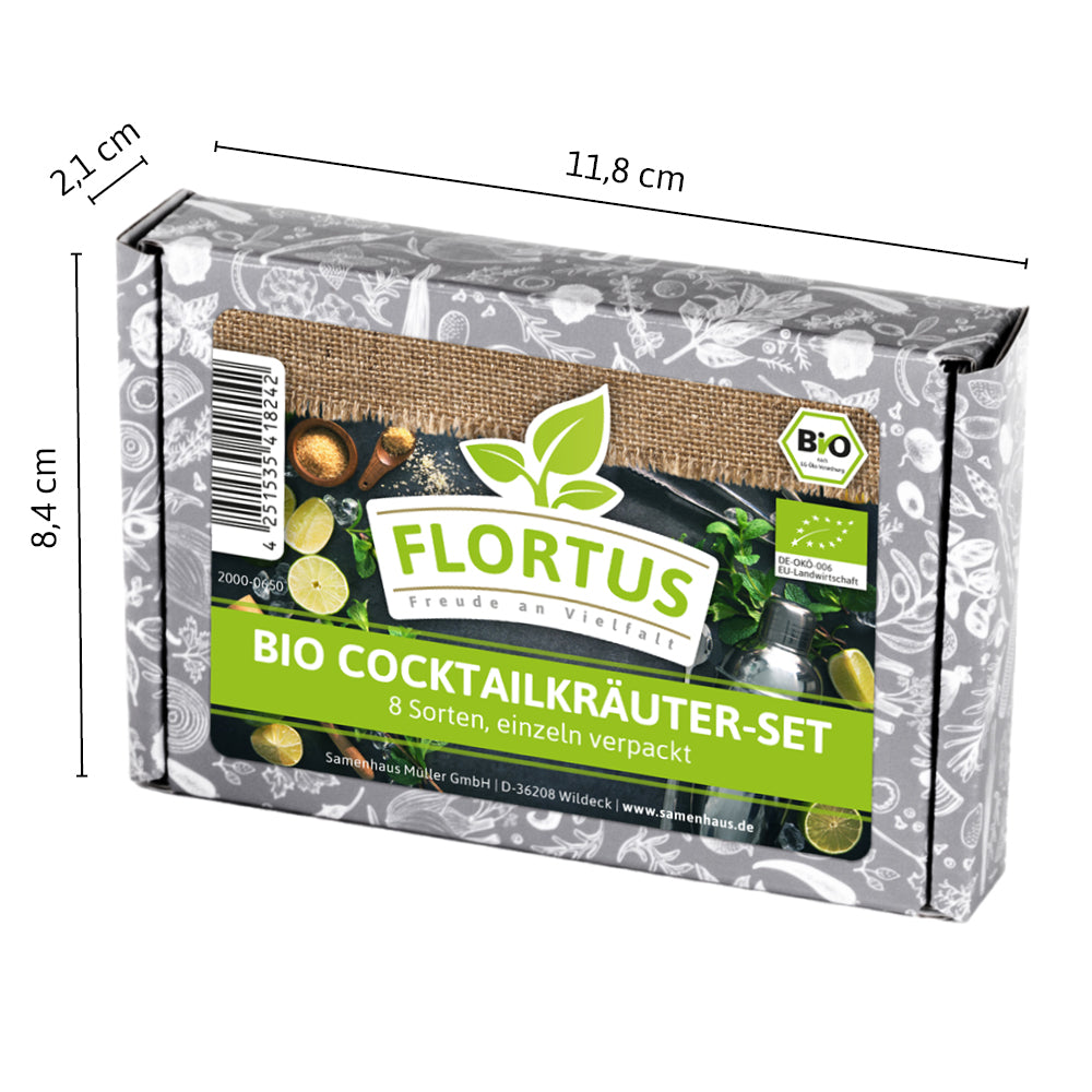  Anzuchtset BIO Cocktailkräuter (Gewächshaus, BIO Anzucht- & Kräutererde (5 L) & BIO Kräuter)