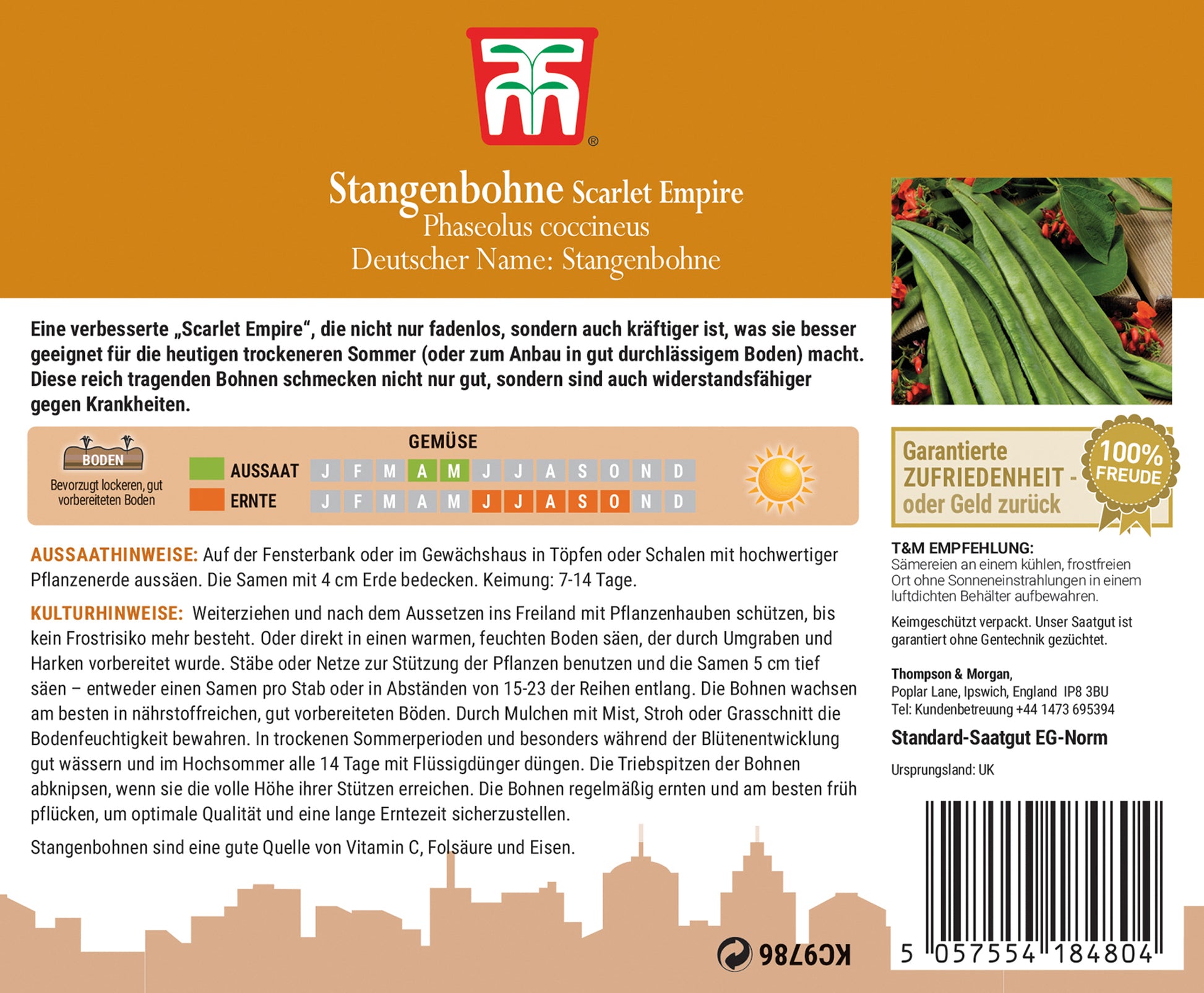  Stangenbohnen Scarlet