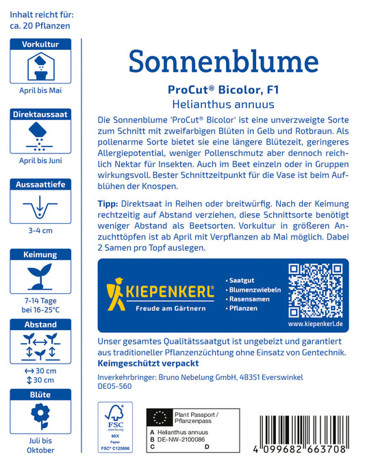  Sonnenblume Pro Cut Bicolor F1