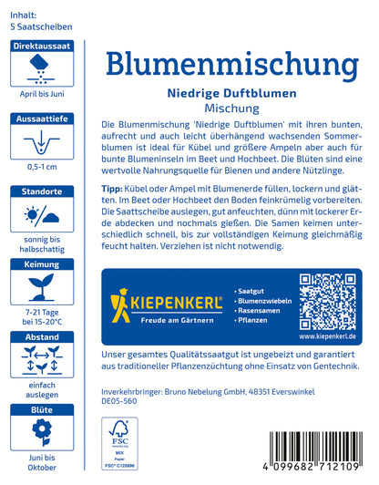  Blumen-Mischung Niedrige Duftblumen (Saatscheibe)