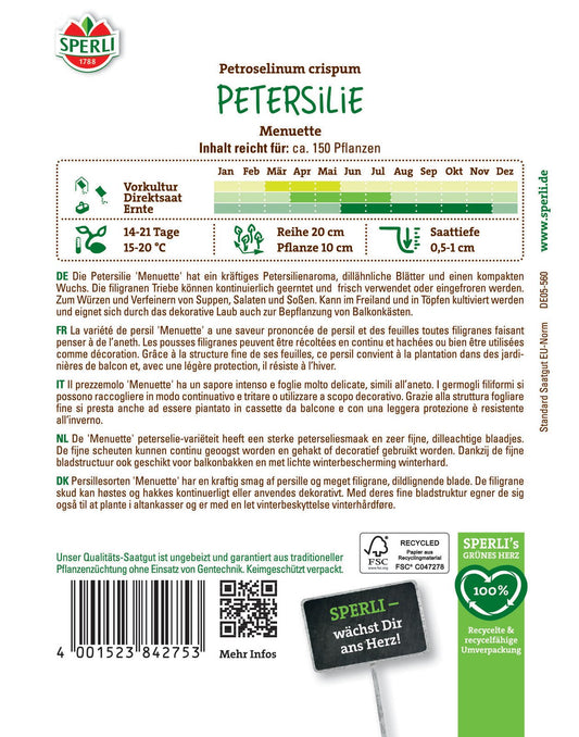  Petersilie Menuette